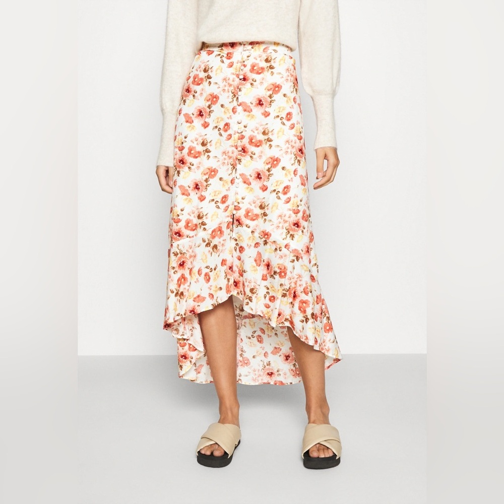 Abercrombie & Fitch Floral Print Asymmetrical Skirt Women's Size X-Small